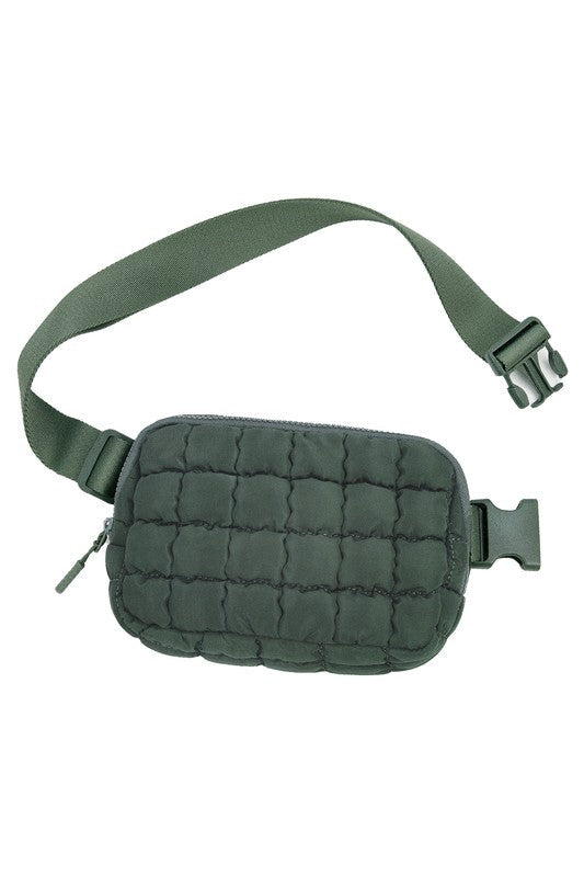 Evyn Quilted Puffer Sling Belt Bum Bag