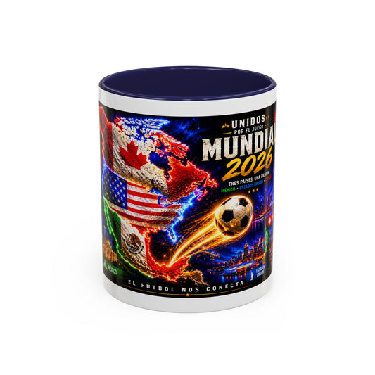 Mundial 2026 Soccer Coffee Mug – Canada/USA/Mexico World Cup Accent Mug (11/15oz)