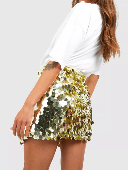 Sequin Mini Skirt See size chart under “more details”