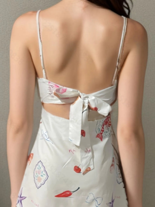 Tie-Front Mini Cami Dress (See size chart where applicable)