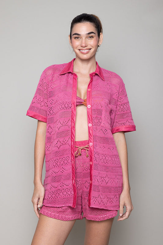 Mojito crochet set-magenta