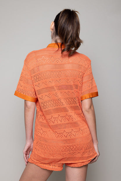 Mojito crochet set-tangerine