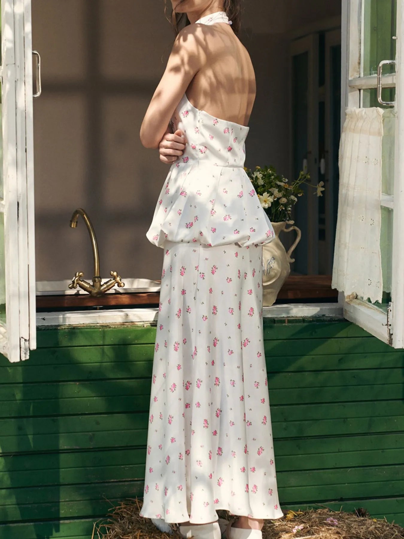 Floral Print Cami and Skirt Set See size chart under “more details”