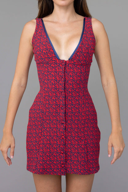 Red Coral Mini Dress