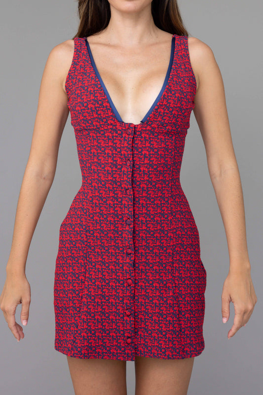 Red Coral Mini Dress