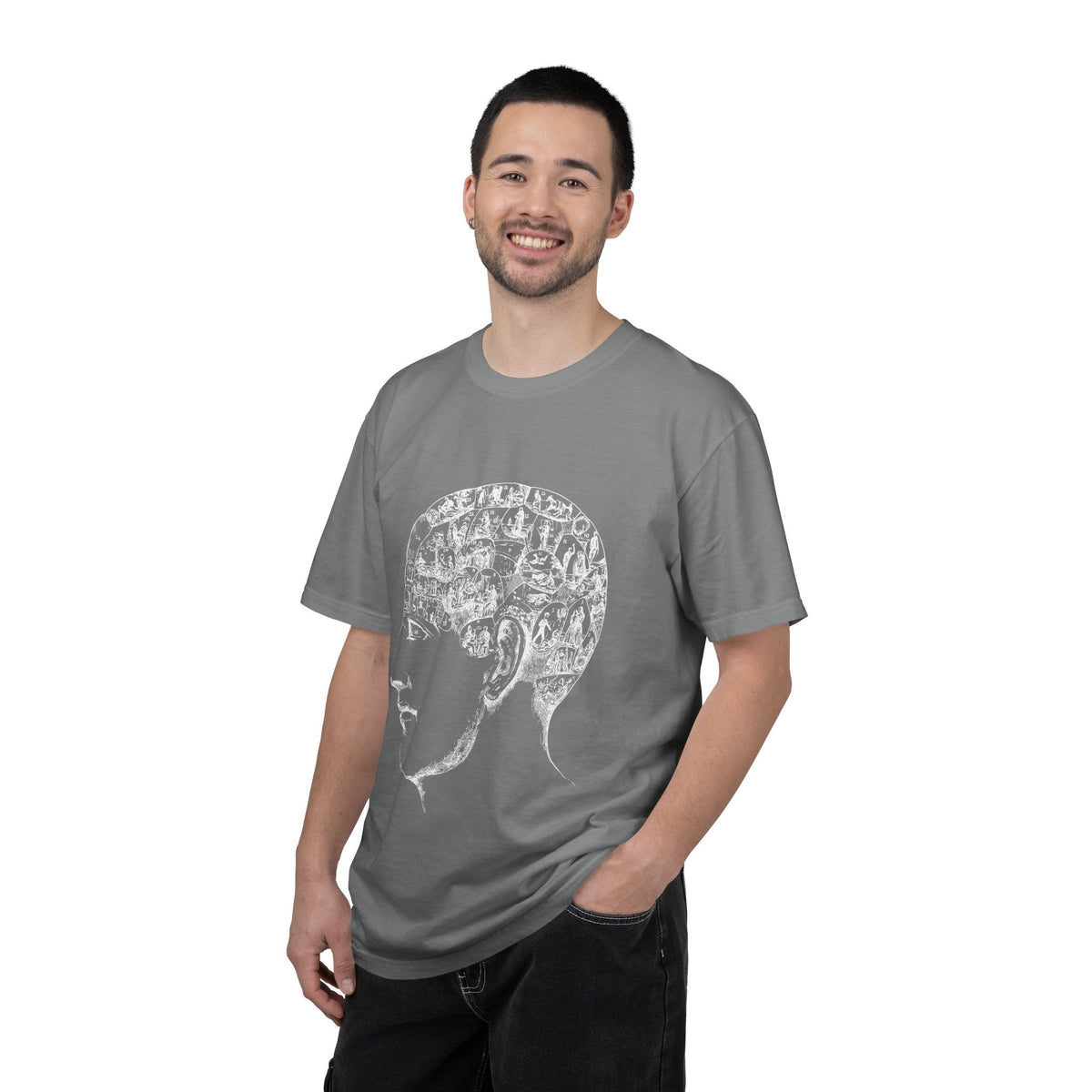 Youth Profile Collage T-Shirt — Vintage Silhouette Art Tee