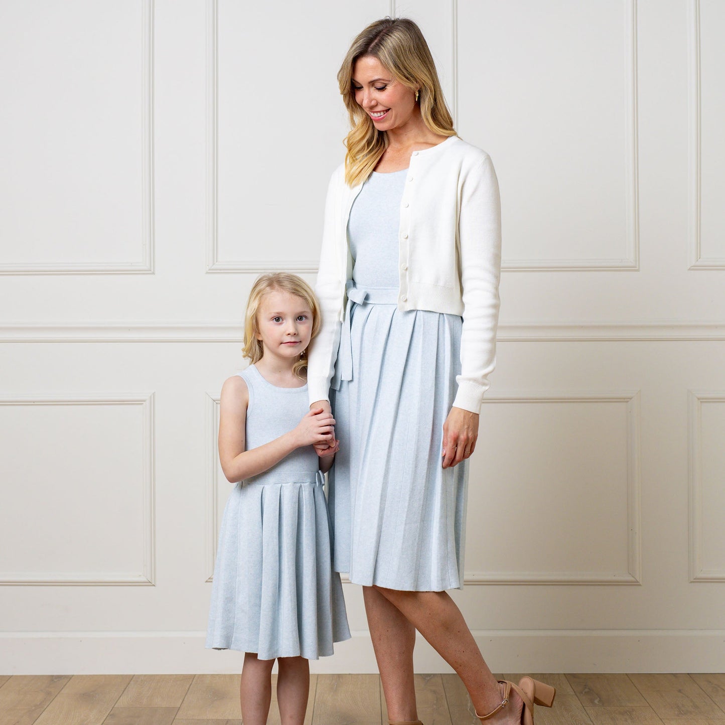 Organic Pleated Sweater Knit Dress