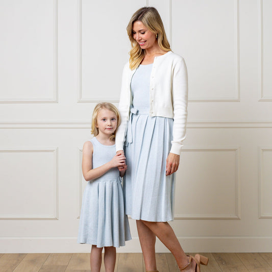 Organic Pleated Sweater Knit Dress