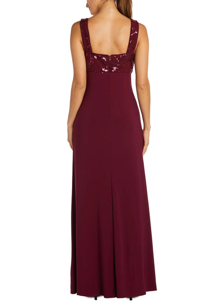 R&M Richards Scoop Neck Sleeveless Dress with Sequin Mesh Lace Jacket