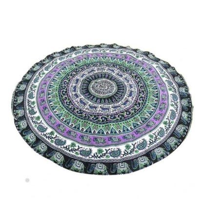 Elephant Totem Round Beach Towel