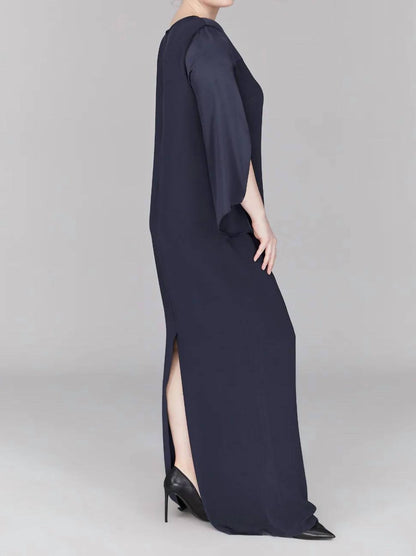 Long Sleeve Silk Dress