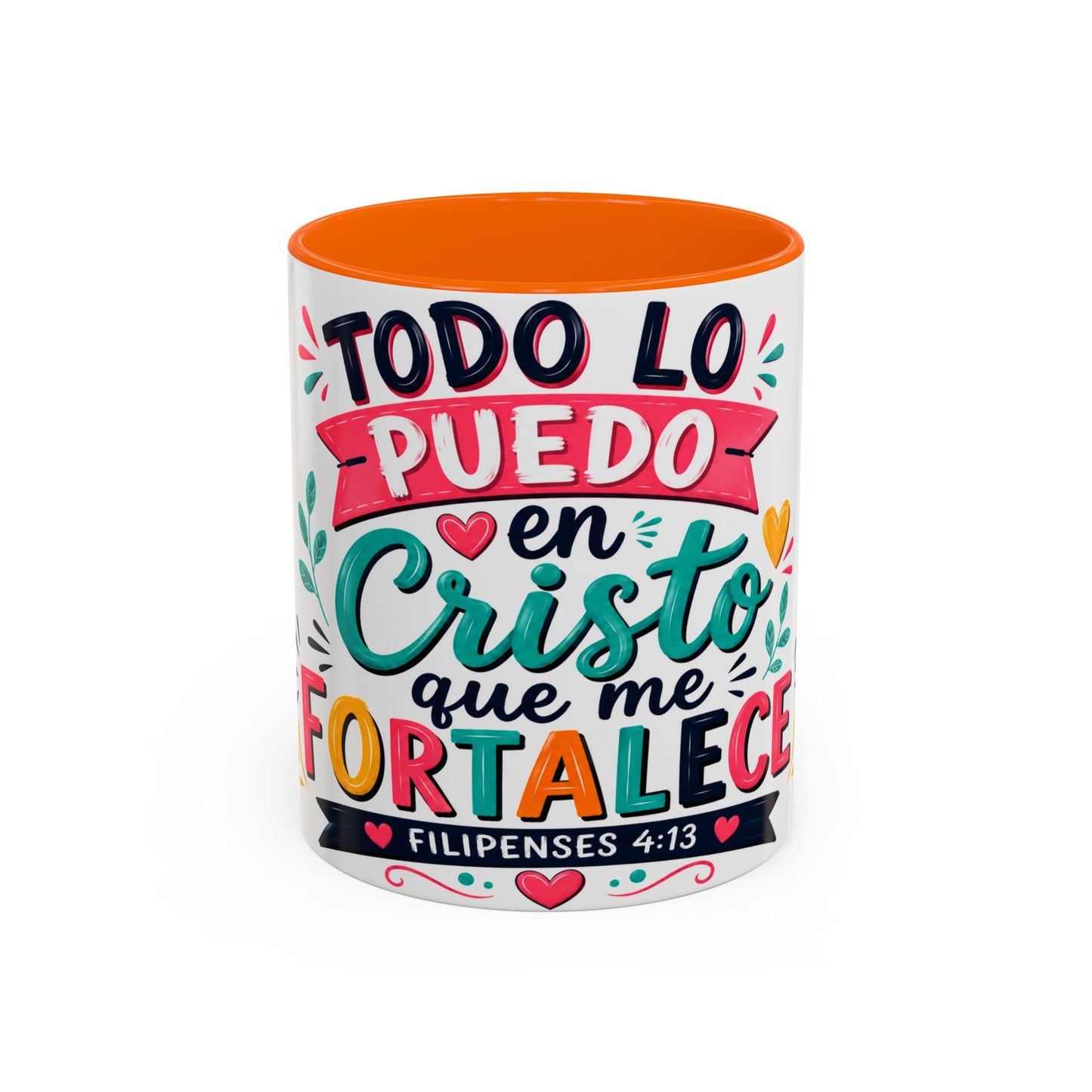 Coffee Mug - "Todo lo puedo en Cristo que me fortalece" (Filipenses 4:13)