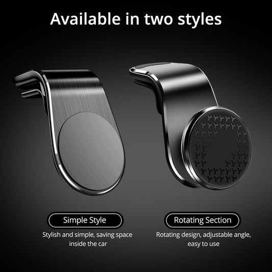 Magnetic Car Phone Holder – 360° Rotating Air Vent Mount