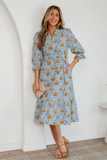 Rosalee Bracelet Sleeve Long Dress