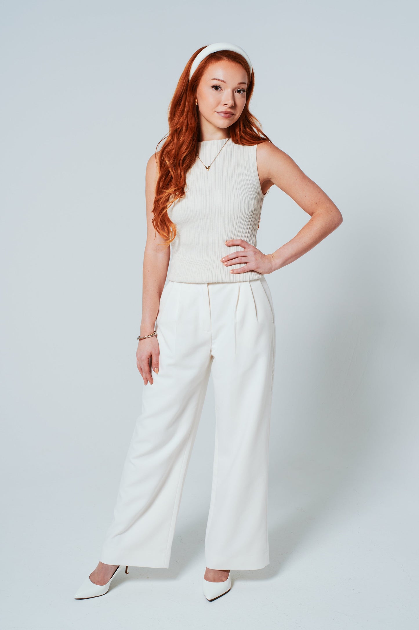 The Sylvie Cashmere Blend Top – Moon │ Petite