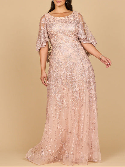 Cape Sleeve Mother's Gown | 28881