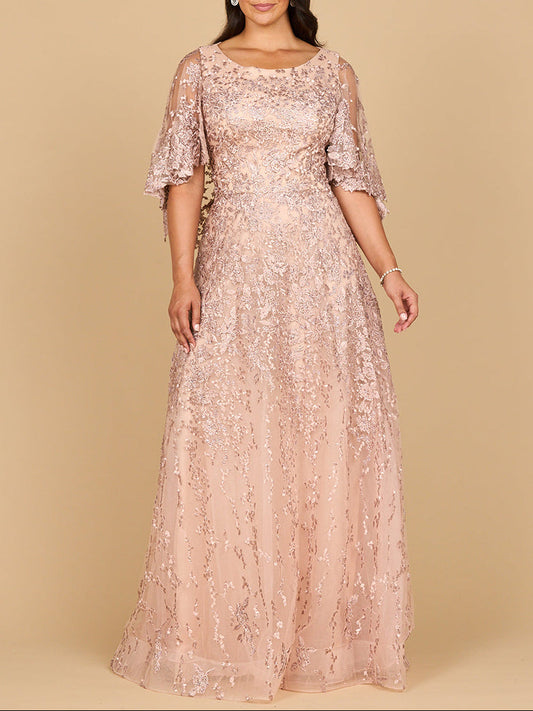 Cape Sleeve Mother's Gown | 28881