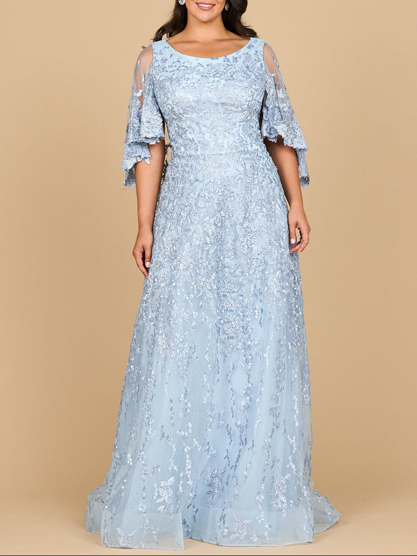 Cape Sleeve Mother's Gown | 28881