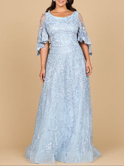 Cape Sleeve Mother's Gown | 28881