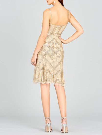 Lara 28860 - Beaded Flounce Dress