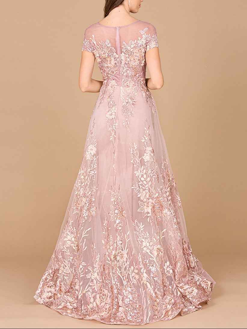 Lara 29619 - Beautiful Lace Applique A-line Ball Gown