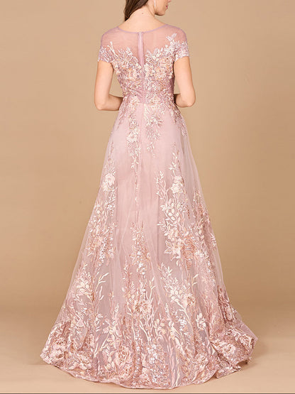 Lara 29619 - Beautiful Lace Applique A-line Ball Gown