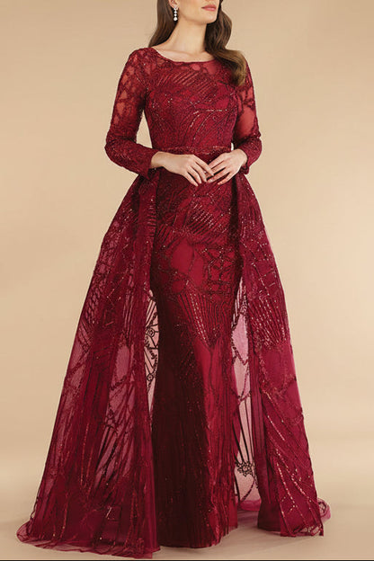 Lara 29633 - Gorgeous Overskirt Dress with Long Sleeves