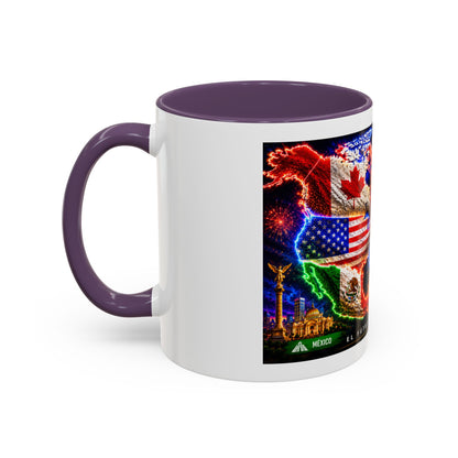 Mundial 2026 Soccer Coffee Mug – Canada/USA/Mexico World Cup Accent Mug (11/15oz)