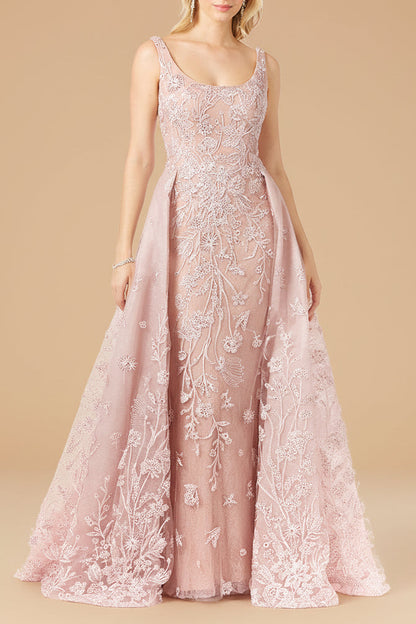Overskirt Lace Fitted Gown