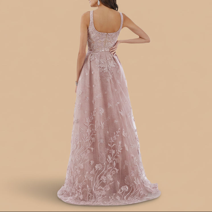 Overskirt Lace Fitted Gown