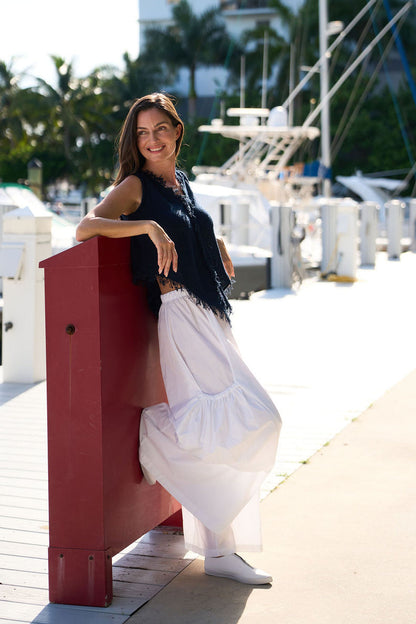 Nylon Big Pocket Pants - White