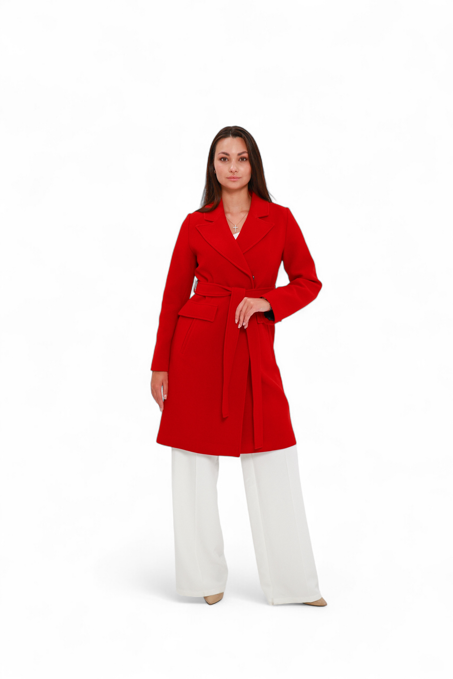 Lafayette Cashmere Blend Overcoat in Ruby