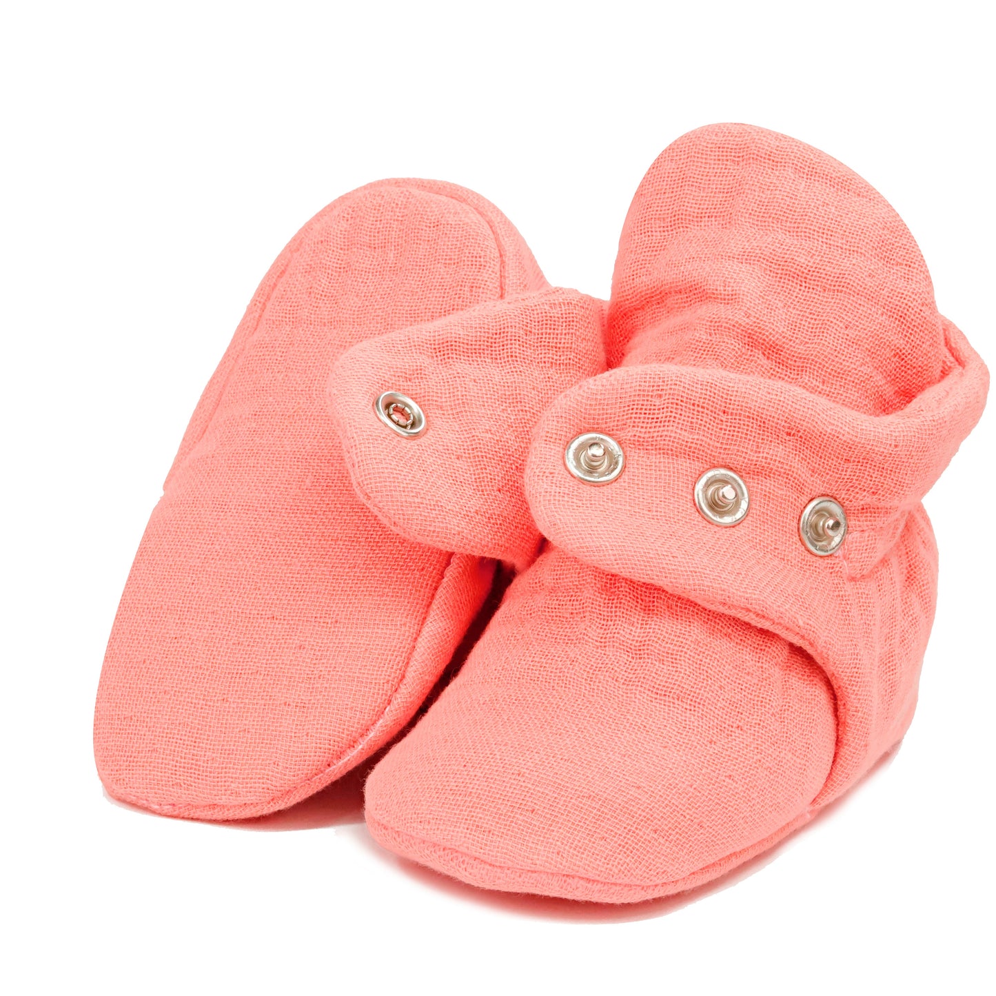 Muslin Stay On Baby Booties Dustyrose