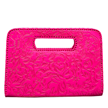 The Claire| Hand-Tooled Leather Statement Clutch