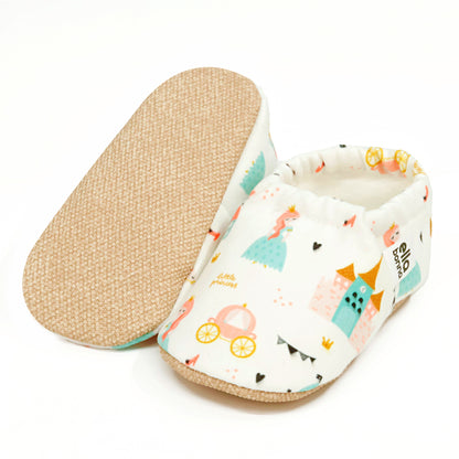 Ella Bonna Non-Slip Sole Princess Patterned Baby Booties, Home Boot Slippers Nursery Shoes