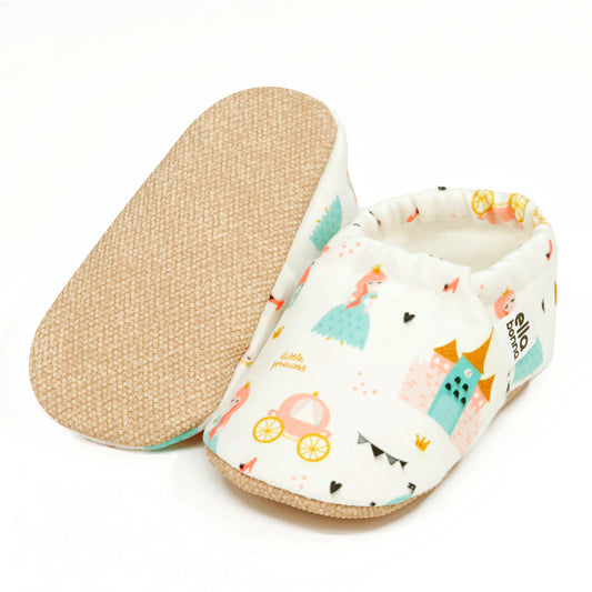 Ella Bonna Non-Slip Sole Princess Patterned Baby Booties, Home Boot Slippers Nursery Shoes