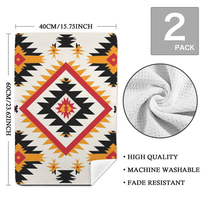 Baha Ranch Southwestern Aztec Set of 2 Kitchen Dish Towels Made in America