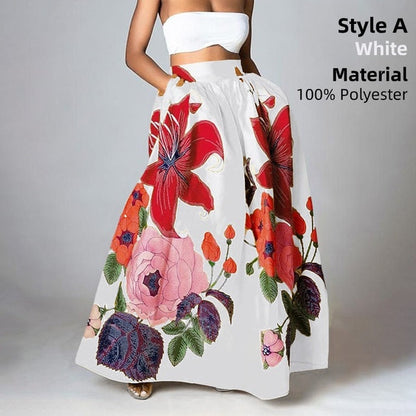Bottoms Skirt Floral Holiday Women For Long Maxi See size chart under “more details”