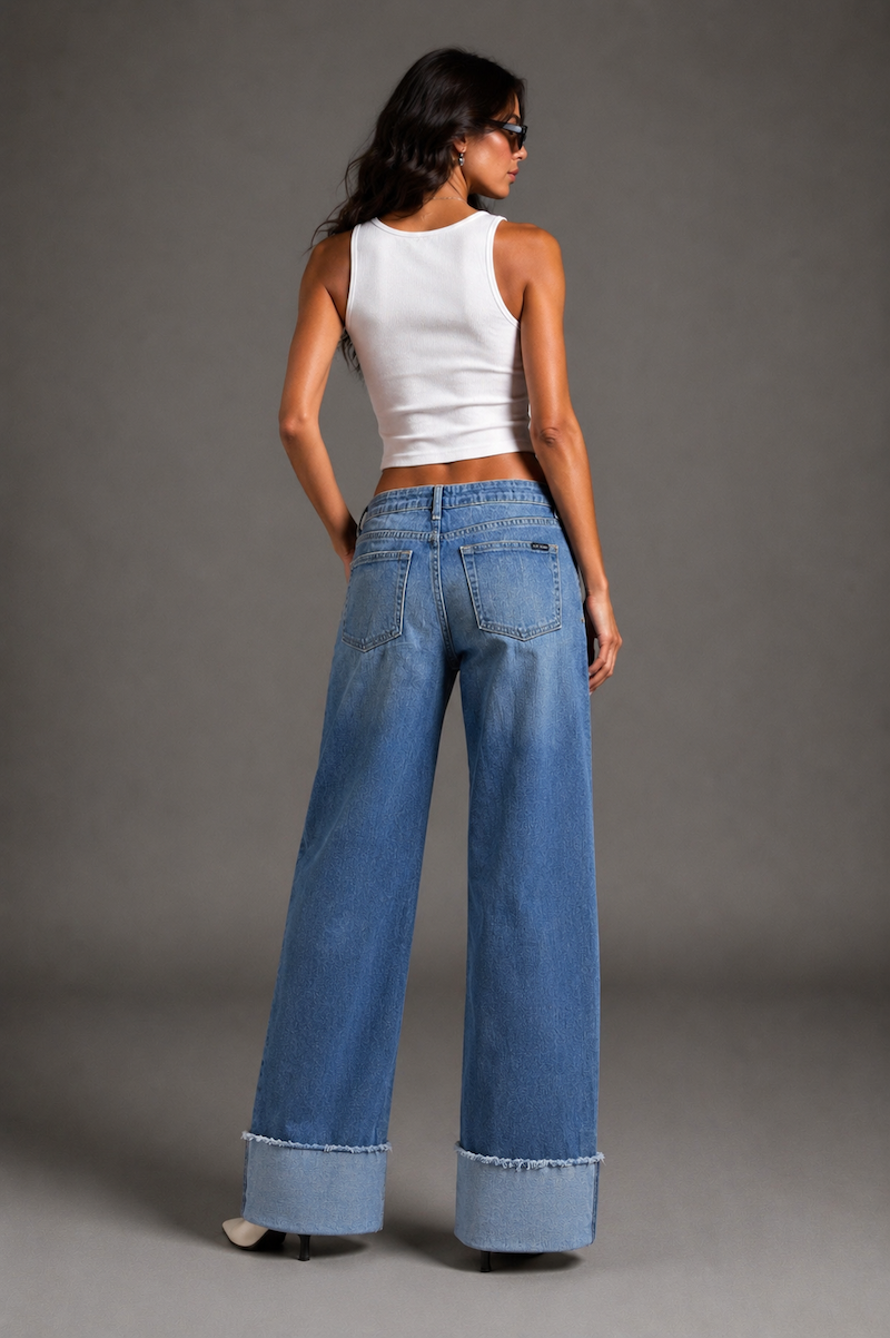 Silver Static Low Rise Jean- Medium Wash