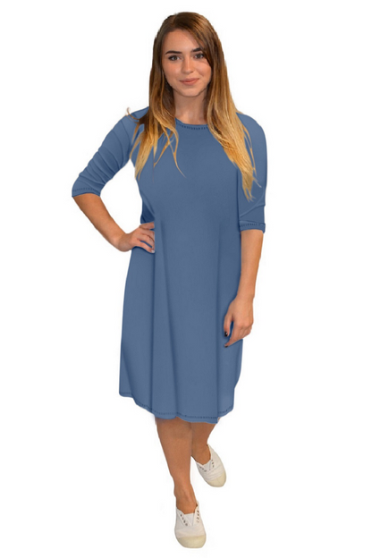 Classic Knee Length A-Line T-Shirt Dress