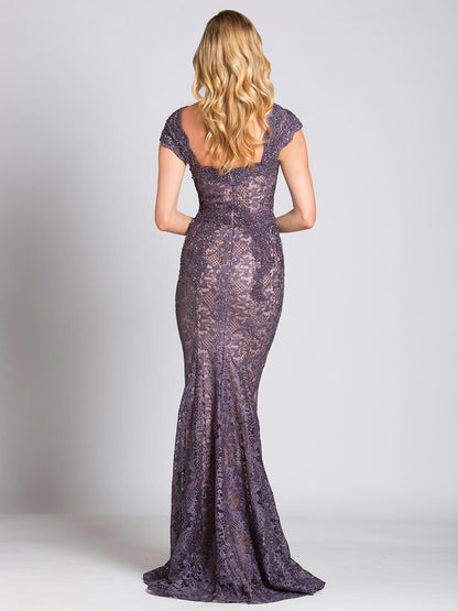 Lara 33491 - Fitted Lace Mermaid Gown OUTLET