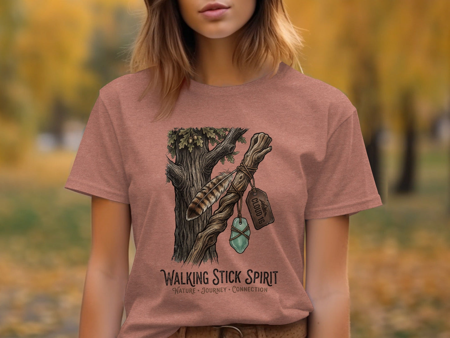 Heritage Walking Stick Spirit: Journey Nomad Tee