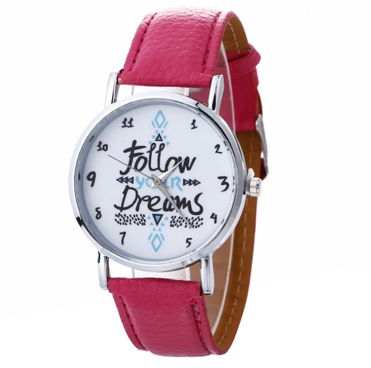 English pattern watch fashion ladies belt watch quartz watch