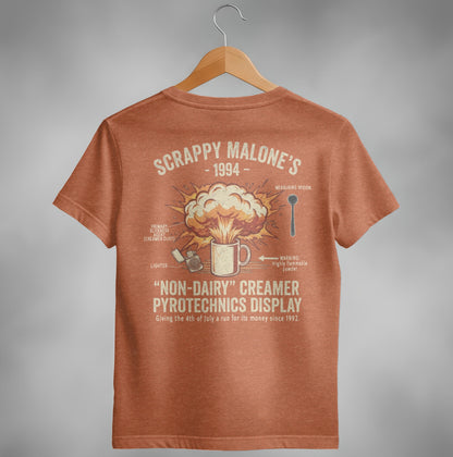 Scrappy Malone's Creamer Pyrotechnics Tee - '90s Nostalgia