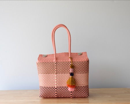 Cecilia Handwoven Handbag - Earthy Peach