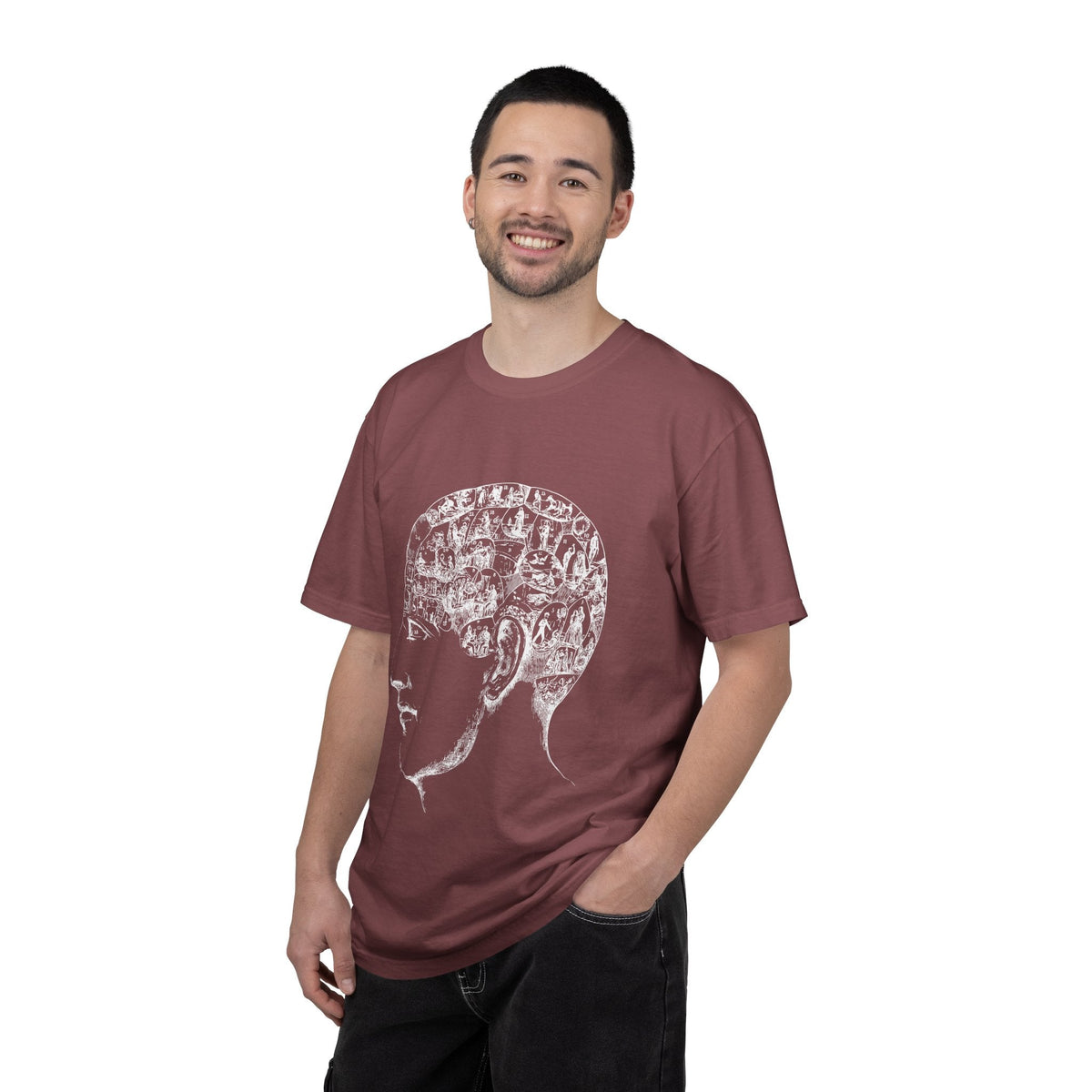 Youth Profile Collage T-Shirt — Vintage Silhouette Art Tee