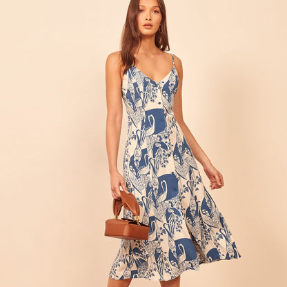 Women’s Floral Sling (Spaghetti Strap) Dress – Breezy Summer Style