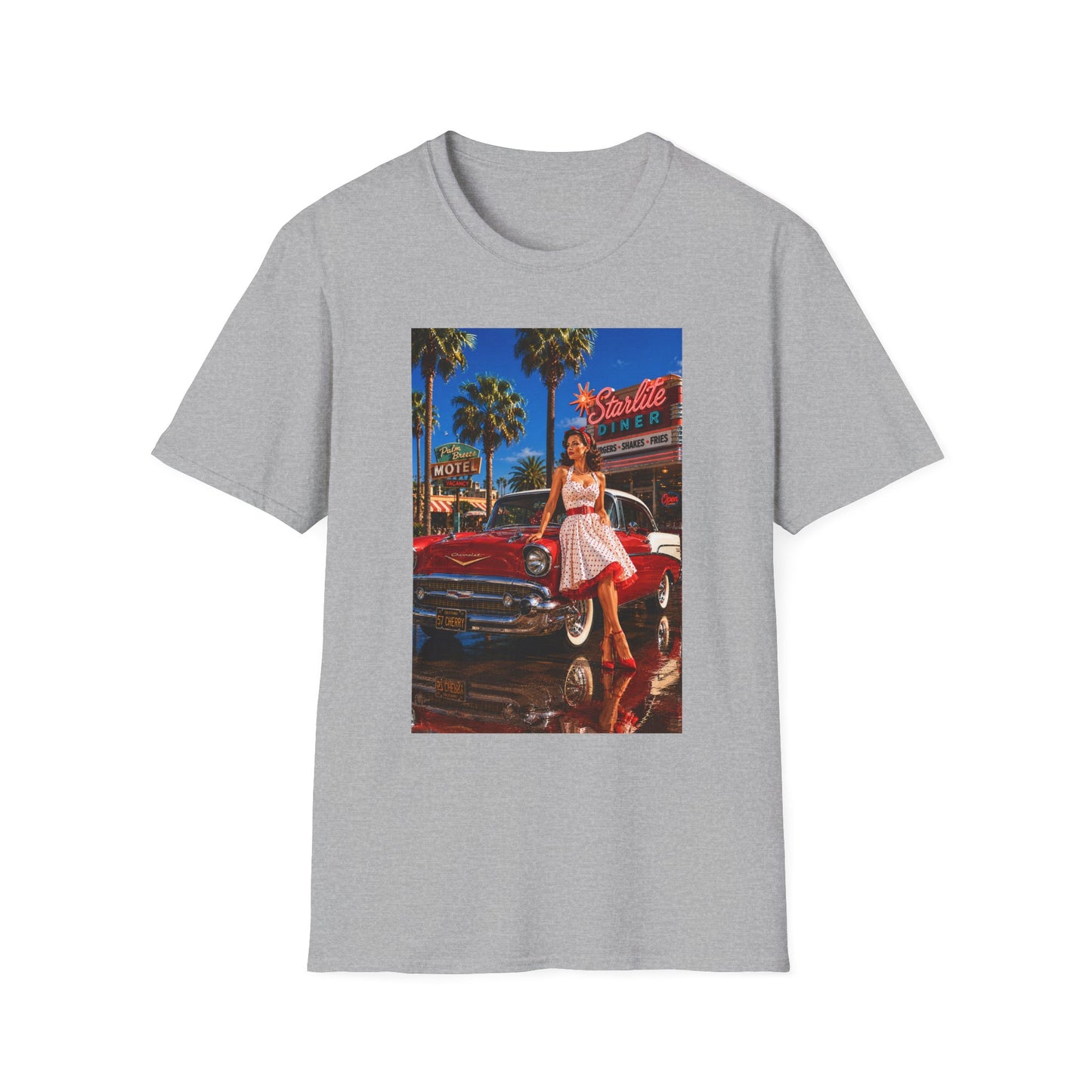 Retro Diner Tee — 'Starlite Diner' Vintage 1950s Pinup T-Shirt