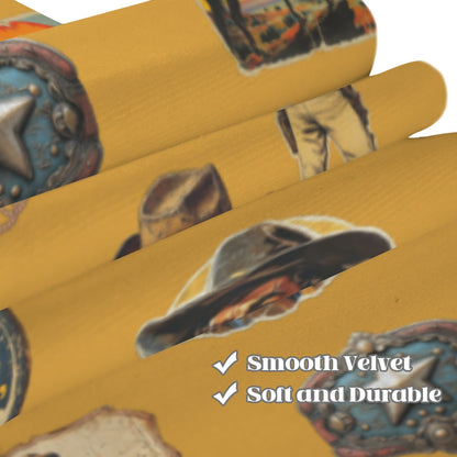 Baha Ranch Vintage Cowboy Collage Western Curtains 52" x 63" Made in America