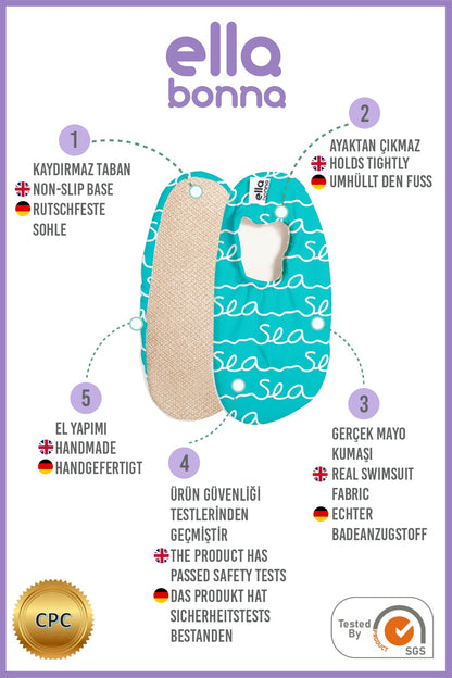 Non-Slip Sole, Unisex Baby, Children's Sea Shoes, Pool Booties, Sea
